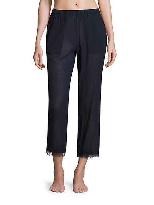 SKIN - Woven Cotton Gauze Cropped Pants