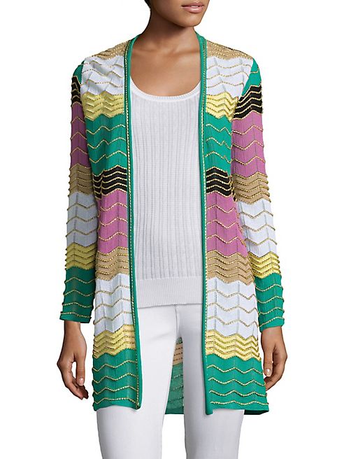 M Missoni - Colorblock Zigzag Cardigan