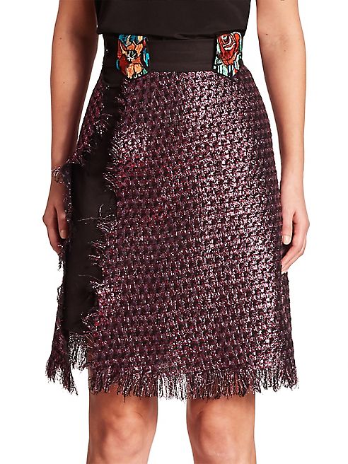 Roberta Einer - Night Tweed Wrap Skirt