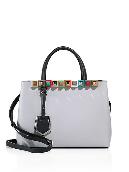 Fendi - 2Jours Studded Leather Shopper