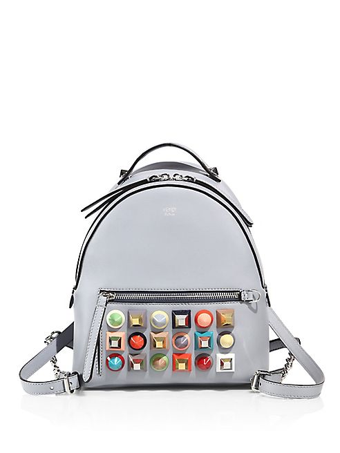 Fendi - Multicolor Studded Leather Backpack