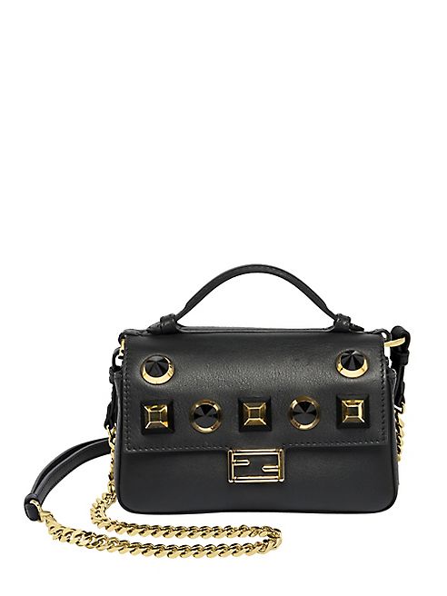 Fendi - Double Micro Studded Leather Baguette