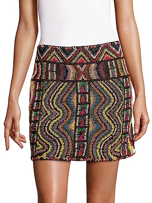 Valentino - Wood Beaded Skirt