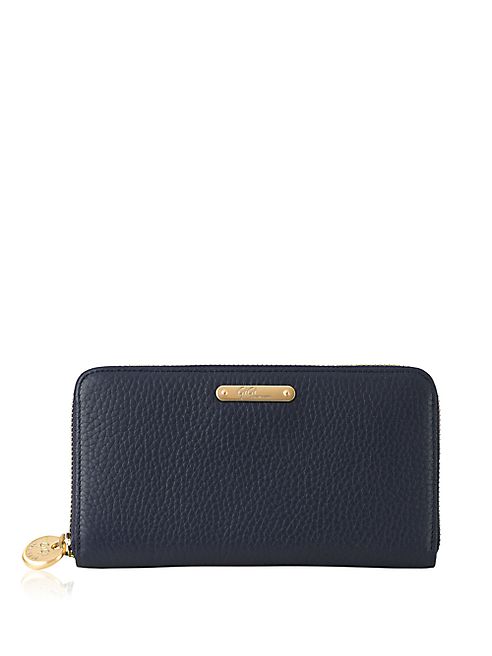 GiGi New York - Pebbled Leather Zip-Around Wallet