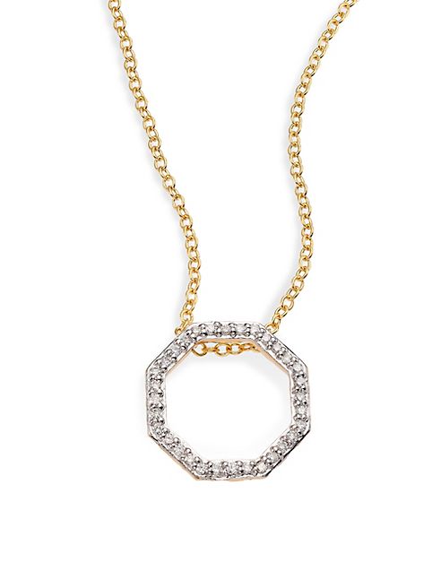 Phillips House - Open Hero Diamond & 14K Yellow Gold Pendant Necklace