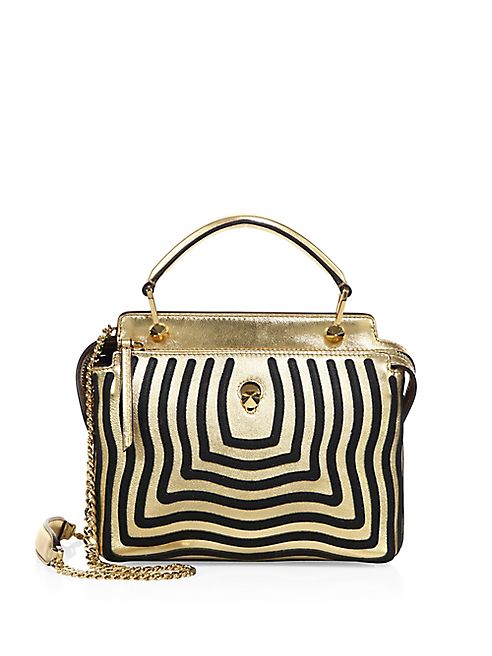 Fendi - Dotcom Hypnotic Metallic Leather Shoulder Bag