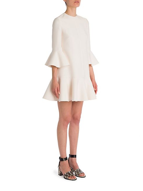 Valentino - Ruffle Wool & Silk Dress