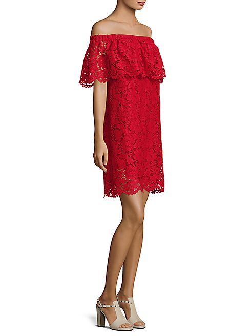 Valentino - Off-The-Shoulder Ruffle Tunic Dress