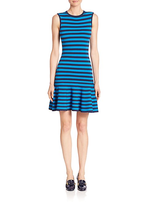 Michael Kors Collection - Striped Flounce Dress