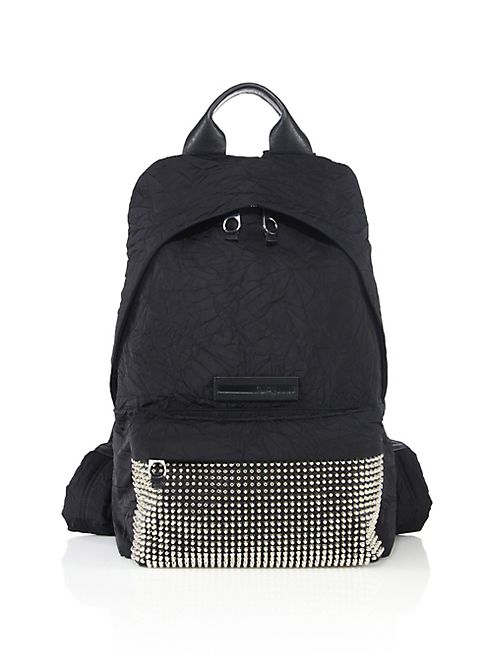 McQ Alexander McQueen - Studded Wrinkle Nylon Backpack