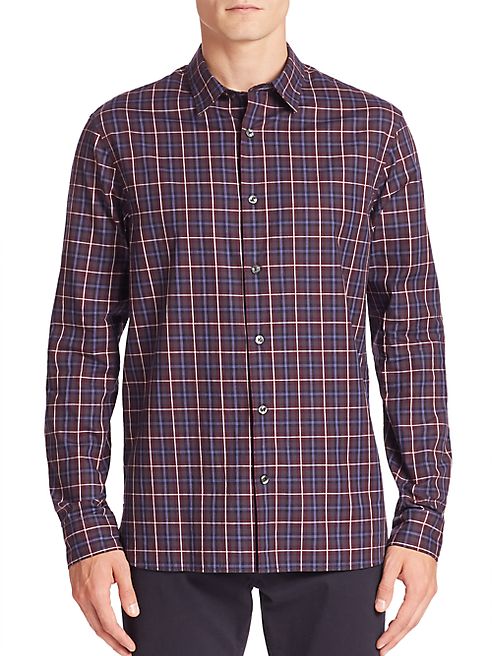 Vince - Yarn Dye Plaid Woven Shirt