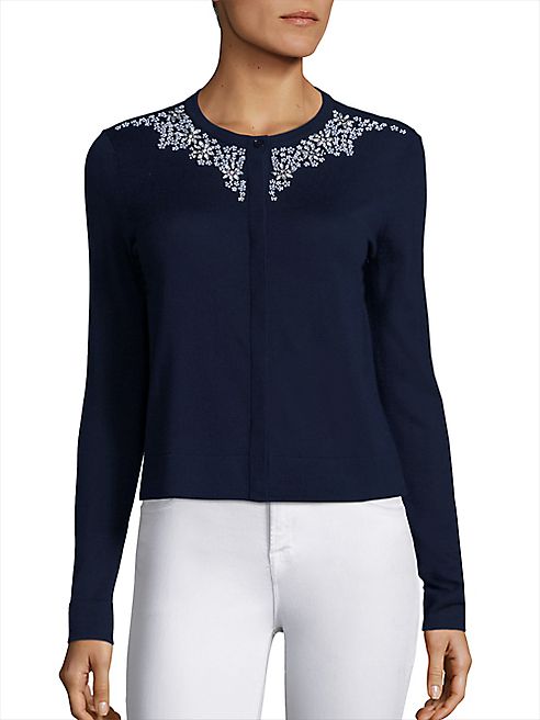 Saks Fifth Avenue Collection - Embellished Silk & Cashmere Cardigan