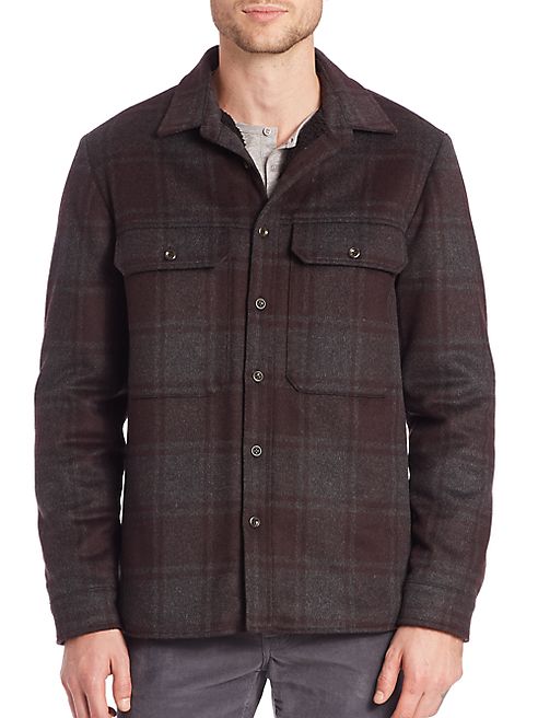 Vince - Plaid Wool Blend Jacket