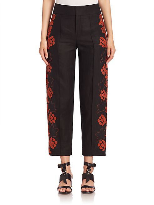 Chloé - Linen Floral Pants