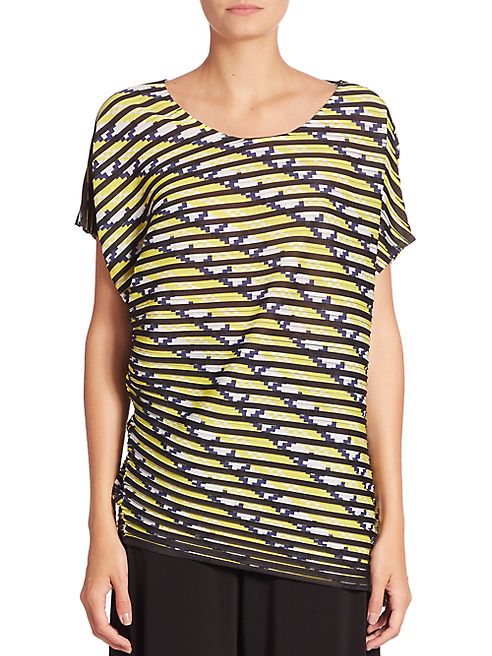 Issey Miyake - Herbal Pleats Short-Sleeve Top