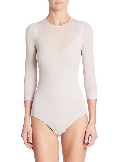 Wolford - Opaque Transparent Nature Bodysuit