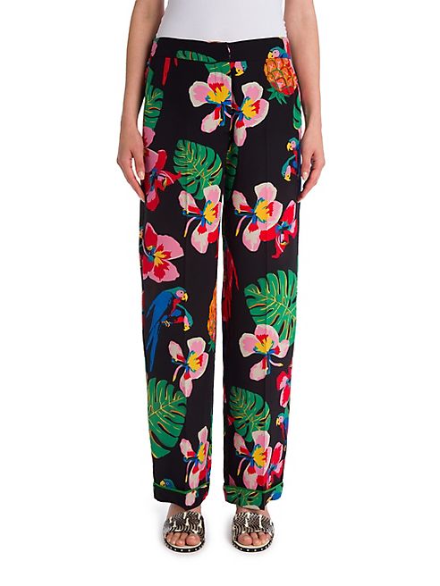 Valentino - Tropical Dream Silk Pajama Pants