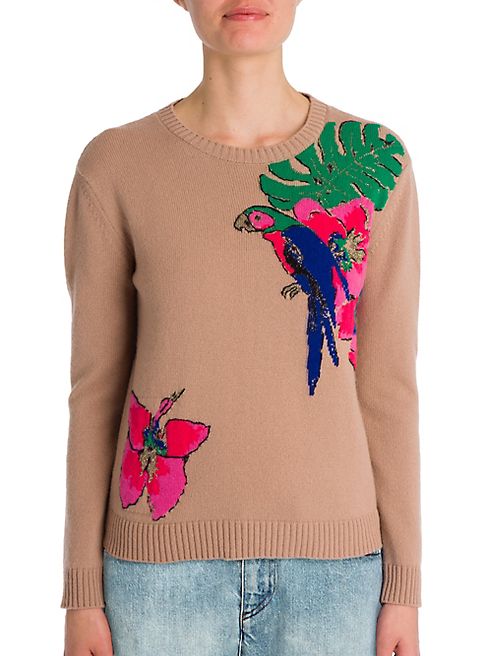 Valentino - Tropical Dream Embroidered Cashmere Sweater