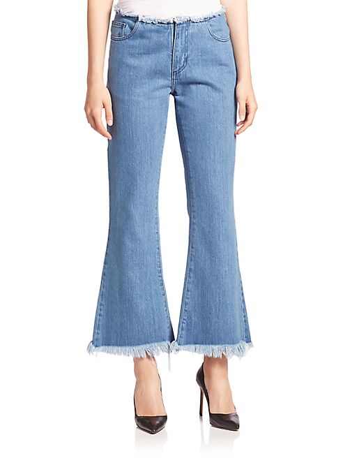 Marques'Almeida - Frayed Cropped Flared Jeans