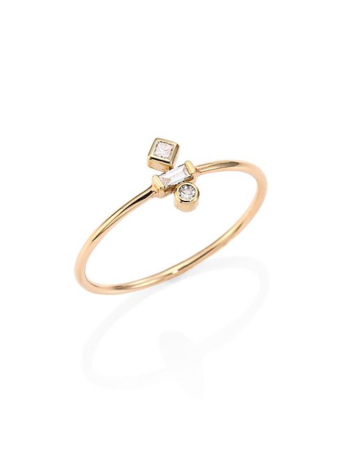 Zoe Chicco - Mixed Diamond & 14K Yellow Gold Ring