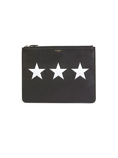 Givenchy - Star Zip Leather Pouch