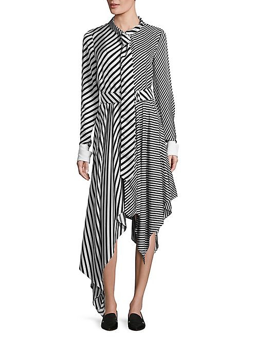 Monse - Striped Silk Dress