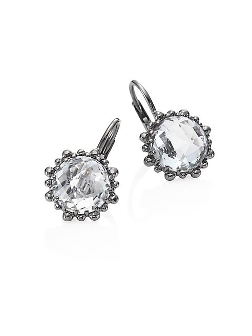 Anzie - Dew Drop White Topaz Snowflake Earrings