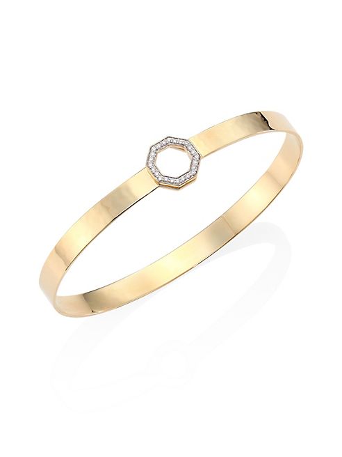 Phillips House - Hero Diamond & 14K Yellow Gold Bangle Bracelet