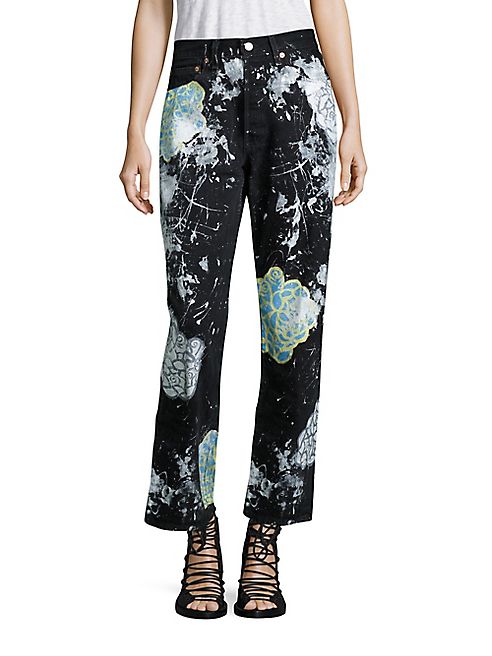 Rialto Jean Project - Vintage 501 Splatter Floral Boyfriend Jeans