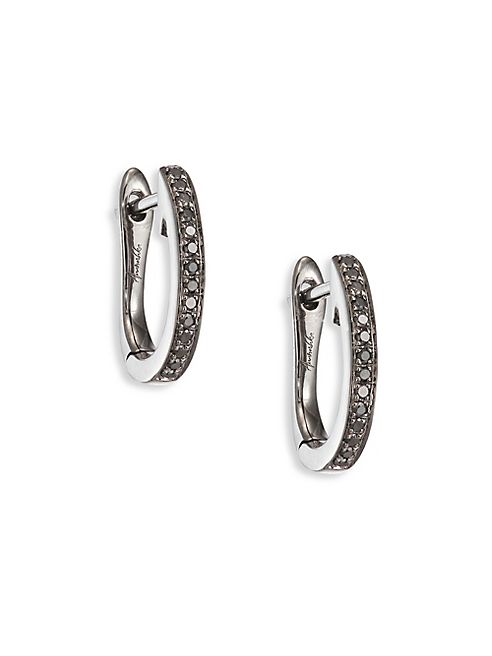 Annoushka - Eclipse Diamond & 18K White Gold Fine Hoop Earrings/1