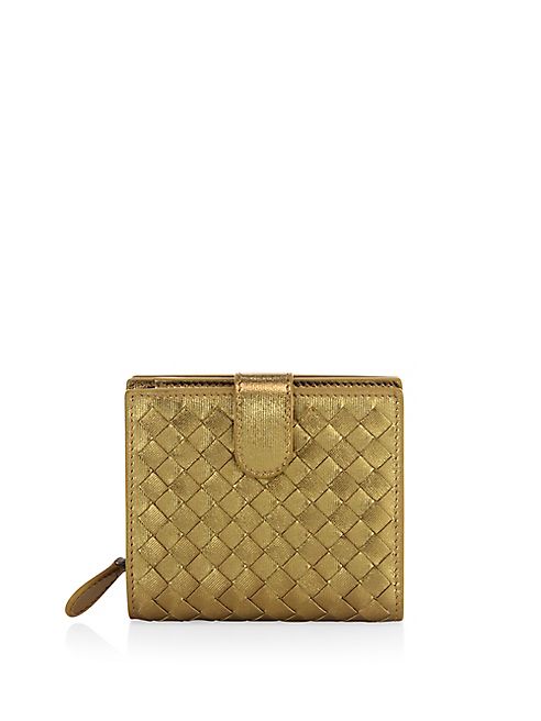 Bottega Veneta - Inrecciato Metallic Leather Wallet