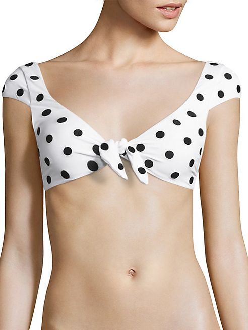 Mara Hoffman - Polka Dot Cap Sleeve Bikini Top