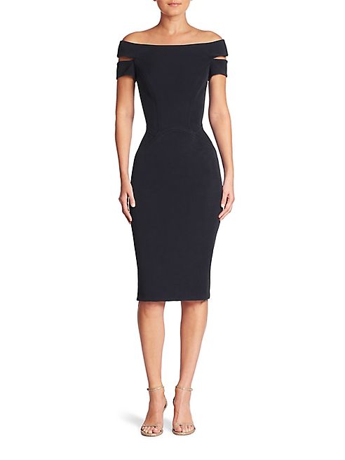 Zac Posen - Double-Layer Off-The-Shoulder Cocktail Dress