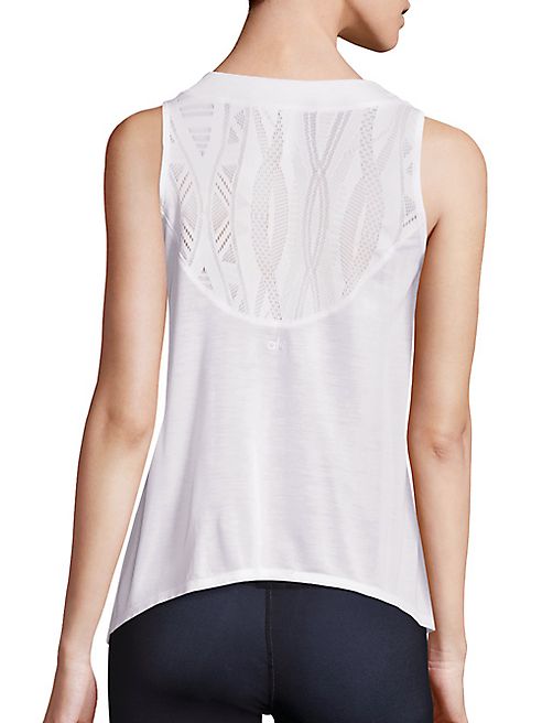 Alo Yoga - Crest Lace Inset Tank Top