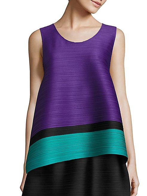 Pleats Please Issey Miyake - Bounce Striped Tank