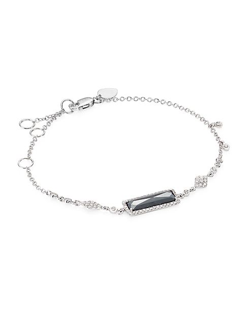 Meira T - Diamond, Hematite & 14K White Gold Bracelet