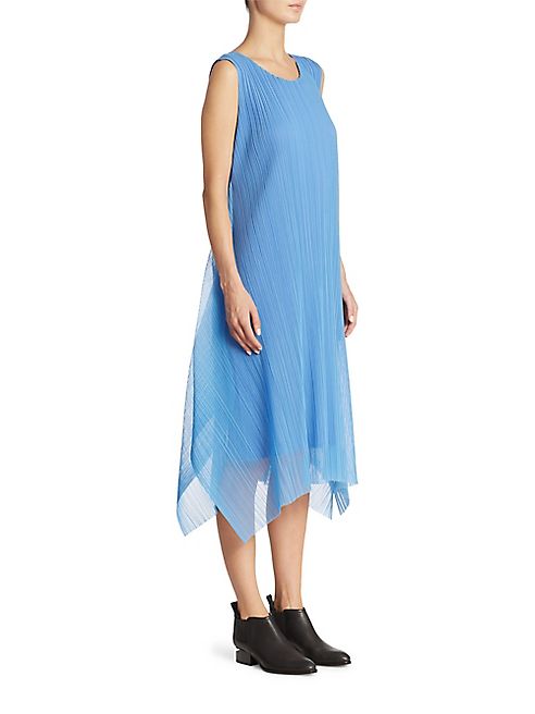 Pleats Please Issey Miyake - Tulle Overlay Dress