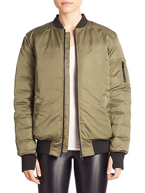 Blanc Noir - Zip-Front Bomber Jacket