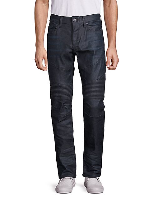 True Religion - Rocco Slim Fit Moto Jeans