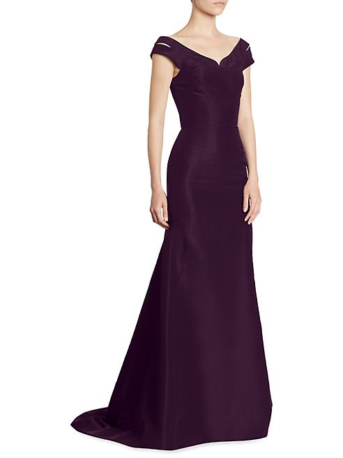 Zac Posen - Cap-Sleeve Silk Gown