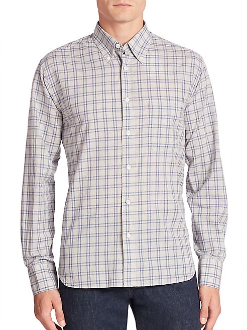 Billy Reid - Long Sleeve Checked Button-Down Shirt