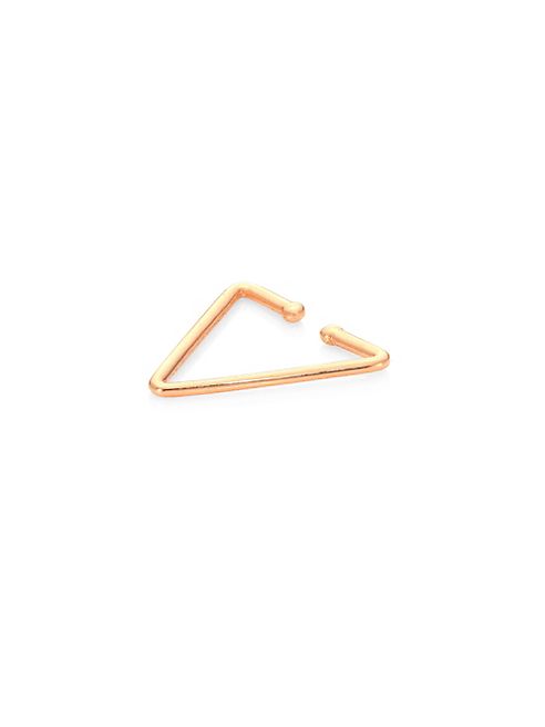 Kismet by Milka - Triangle 14K Rose Gold Single Ear Cuff