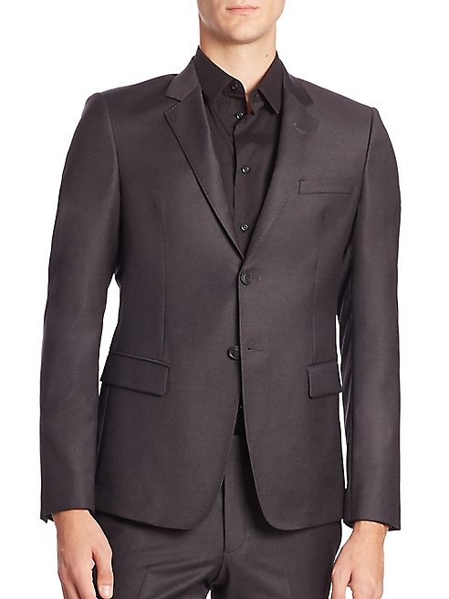 Emporio Armani - Button Front Wool Suit Jacket