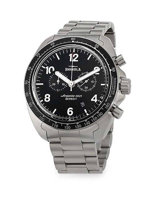 Shinola - Rambler Chronograph Brushed Titanium Bracelet Watch