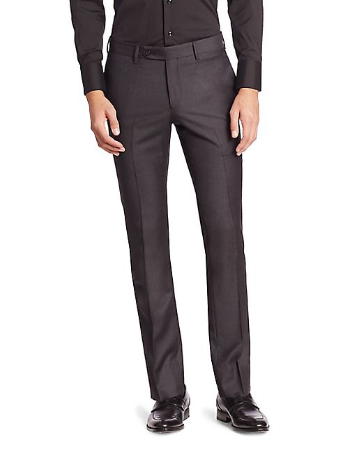 Emporio Armani - Solid Wool Pants