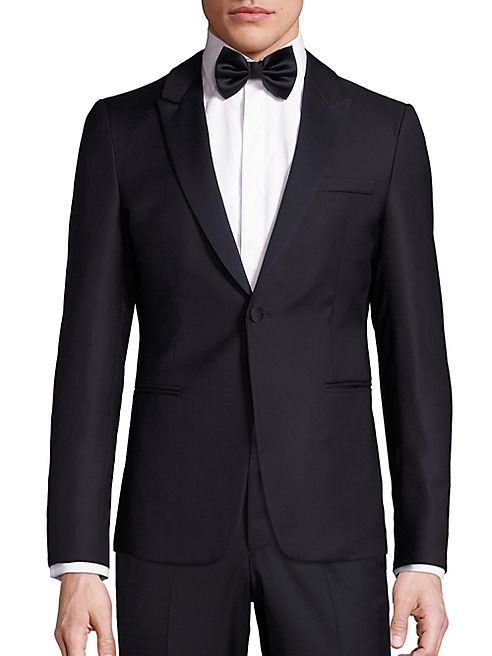 Emporio Armani - Single-Breasted Virgin Wool Tuxedo Jacket