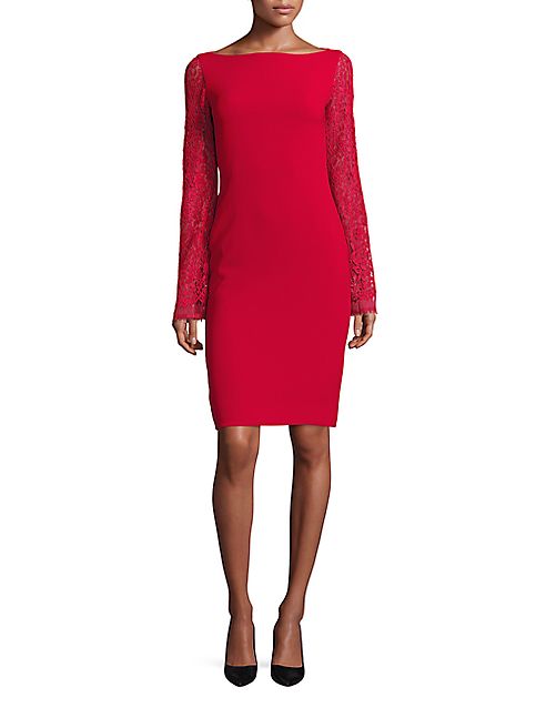 Randi Rahm - Joan Lace-Sleeve Cocktail Dress