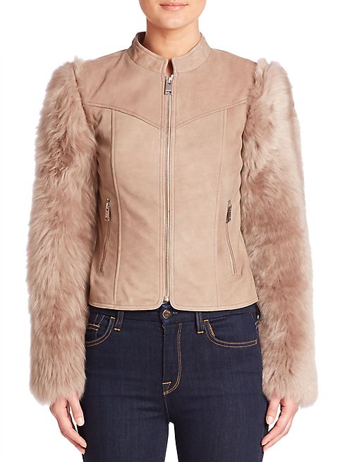 LAMARQUE - Casta Shearling Moto Jacket