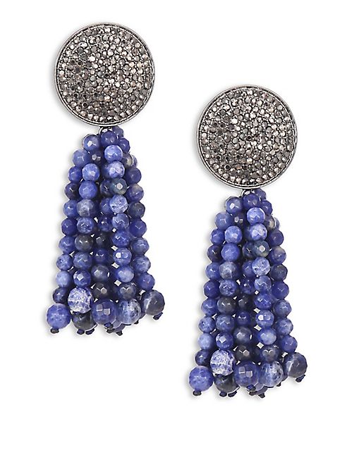 Nest - Sodalite Tassel Earrings