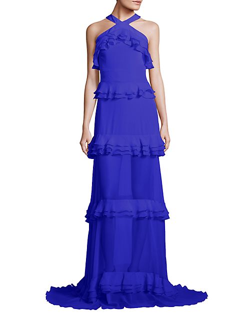 Prabal Gurung - Tiered Ruffled Silk Chiffon Gown